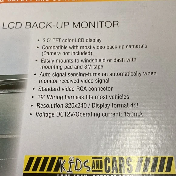 BNIB Audiovox Backup Camera and LCD Backup Monitor - Picture 4 of 5